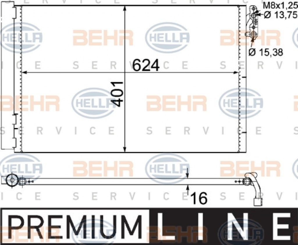 A/C Condensor E81 E90 Z4 X1